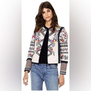 Tory Burch Amber Embroidered Canvas Jacket
